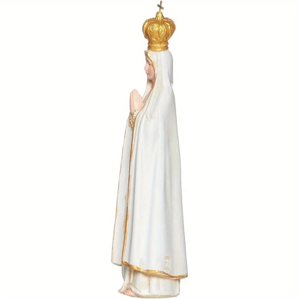Elegant Our Lady of Fatima Resin Figurine - 17cm Spiritual Statue