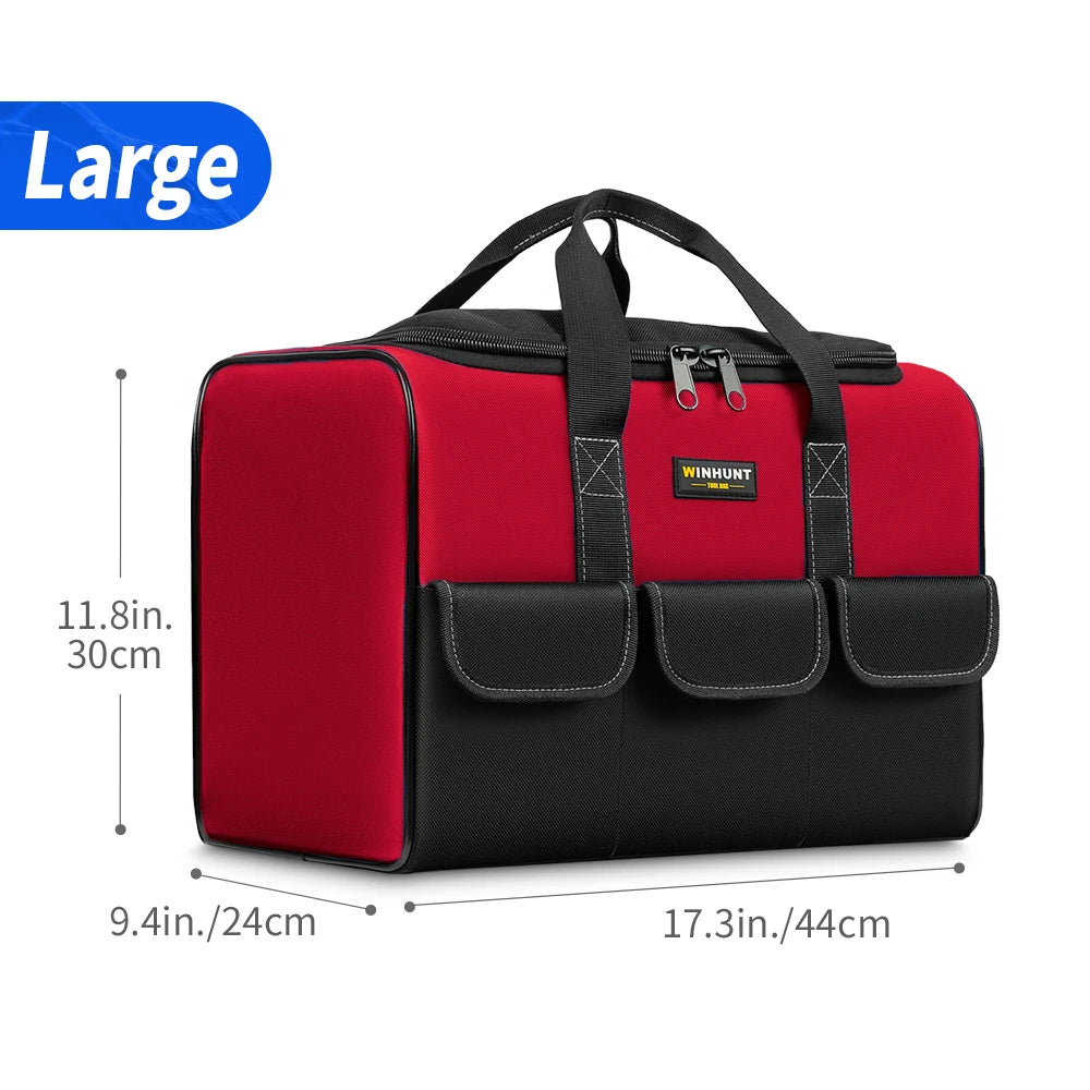 WINHUNT Heavy Duty Wide Mouth Tool Bag - Perfect for Electricians & Mechanics
