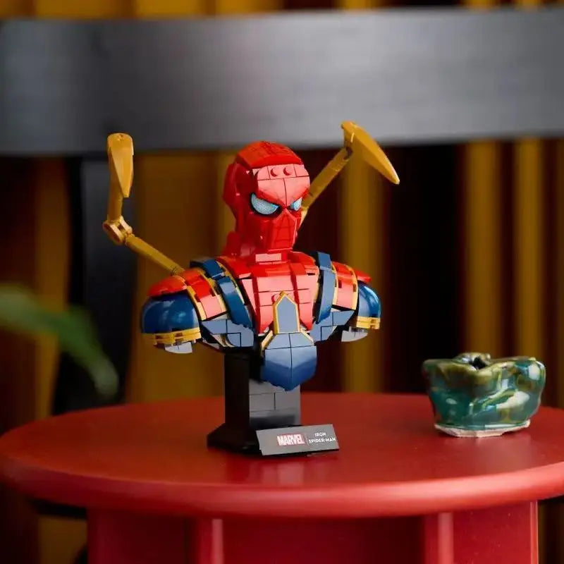 379-Piece Superhero Robot Spider Bust Building Blocks Set - Fun Gift