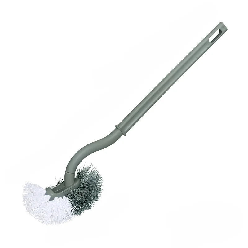 Ergonomic C-Type Toilet Brush with 18" Handle - Reusable & Portable Cleaner