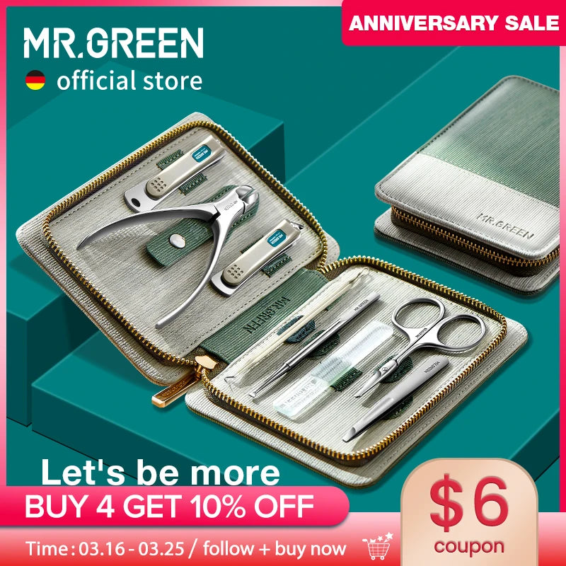 MR.GREEN Professional Stainless Steel Manicure & Pedicure Set