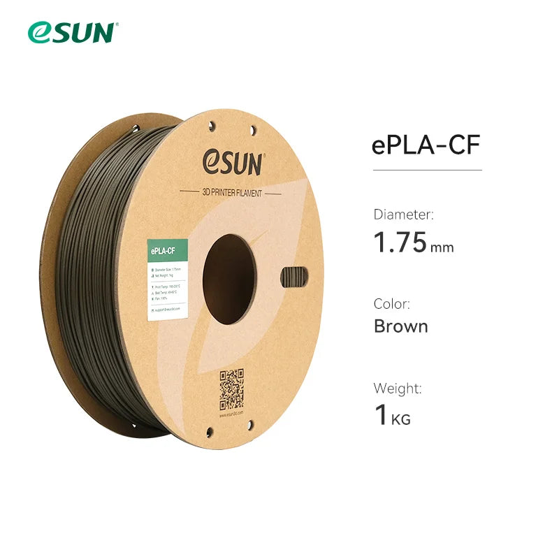 eSUN Carbon Fiber PLA Filament - High Strength 1KG 1.75MM for 3D Printing