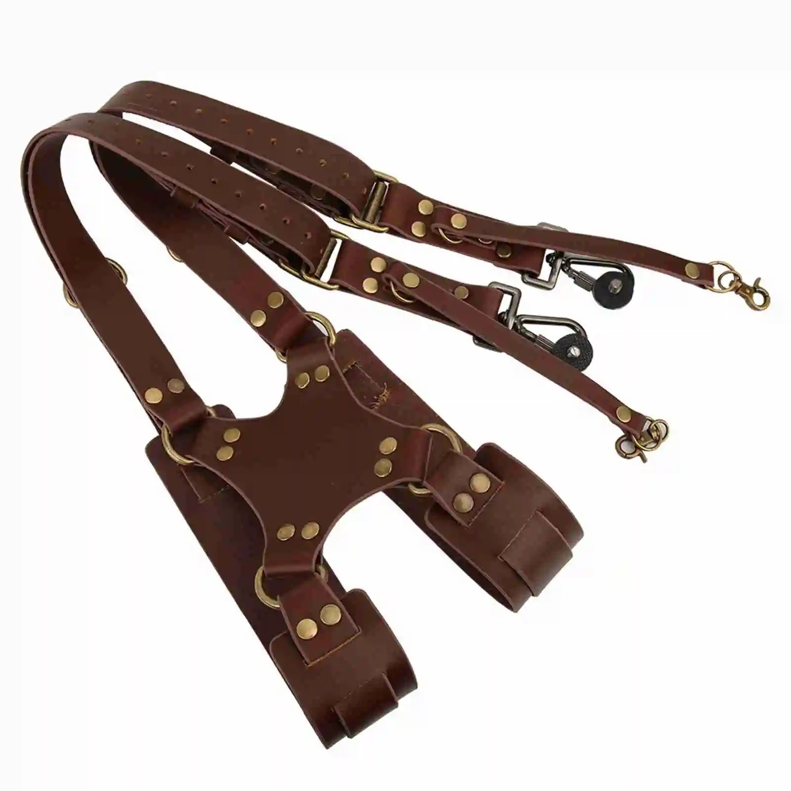 Adjustable Leather Double Shoulder Camera Strap - Comfort & Durability