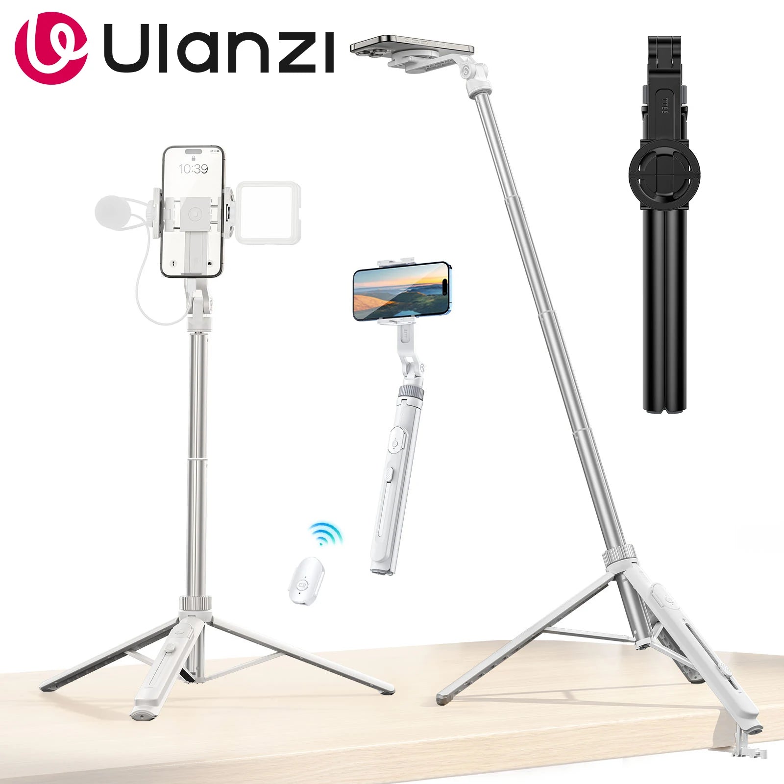 Ulanzi TT88 Overhead Tripod for Phones – Magnetic Clamp & Remote