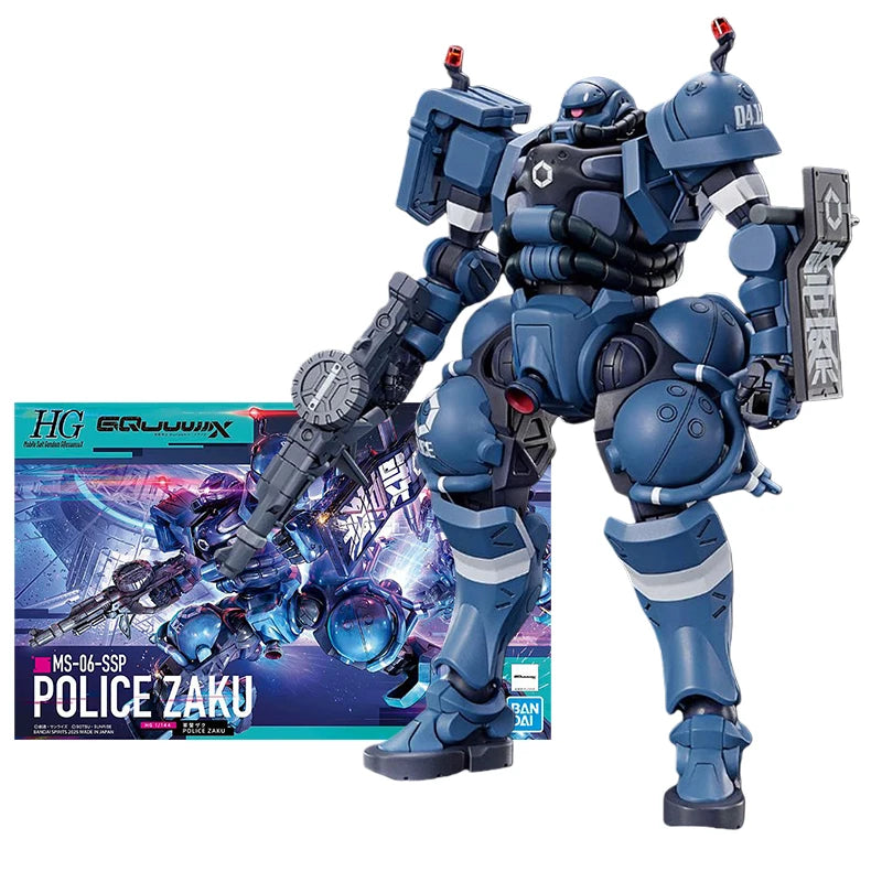 Bandai HG 1/144 GQ Zaku Action Figure - Police Zaku Model Toy
