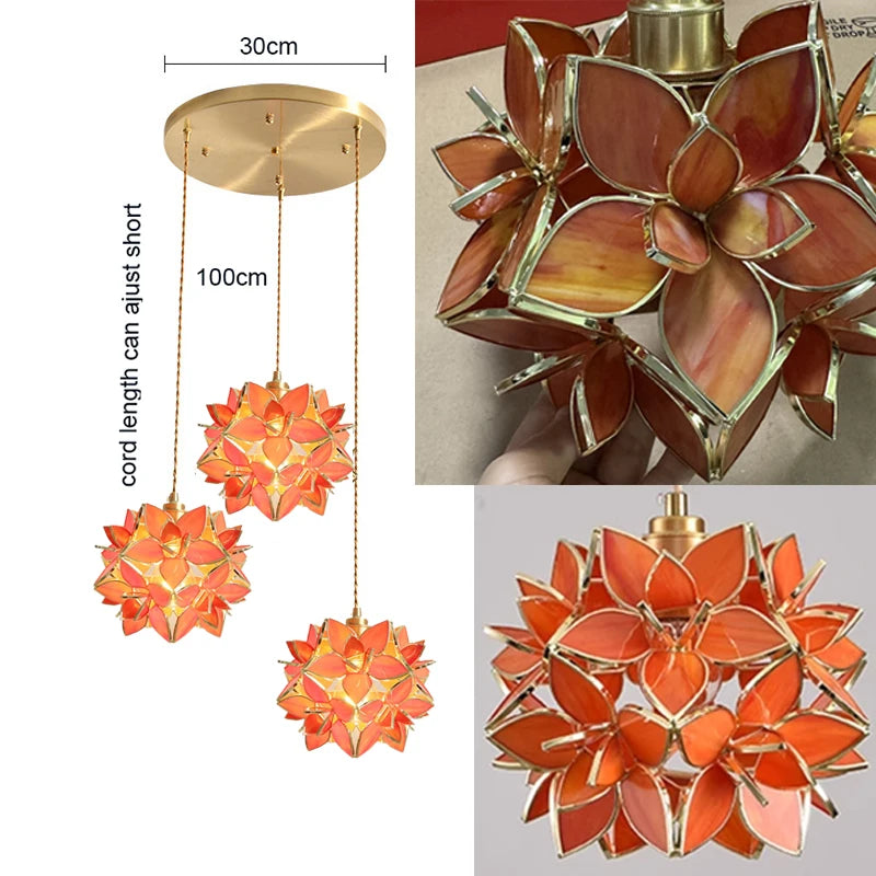 Nordic Copper Glass Pendant Light - Stylish LED Fixture for Home