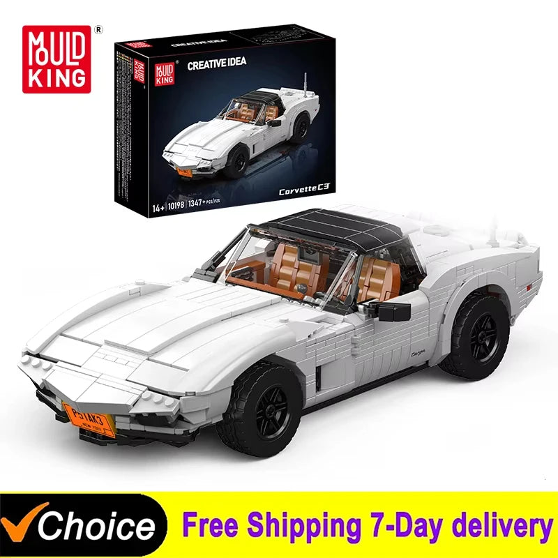 1347Pcs Vintage Super Sport Car Building Block Set for Kids