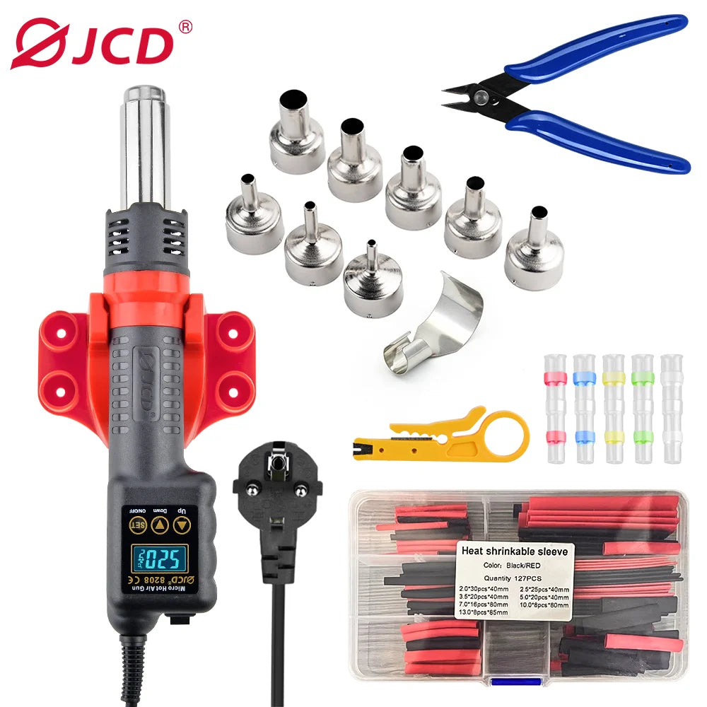 JCD 750W Digital Hot Air Gun - Adjustable Temperature & Speed