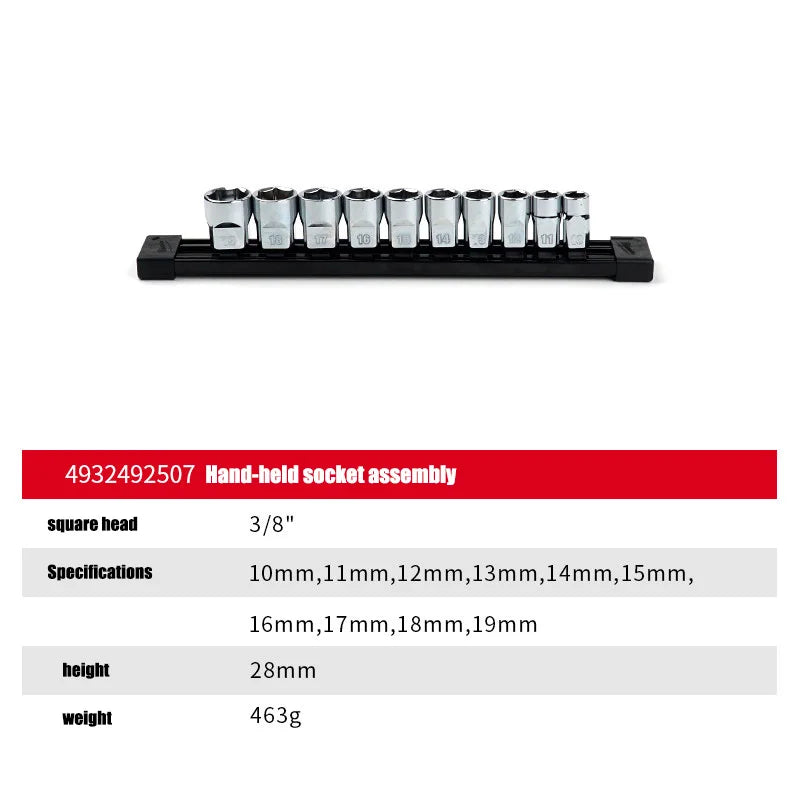 Milwaukee 10-Piece Metric Chrome Plated Socket Set - Impact Wrench Tools