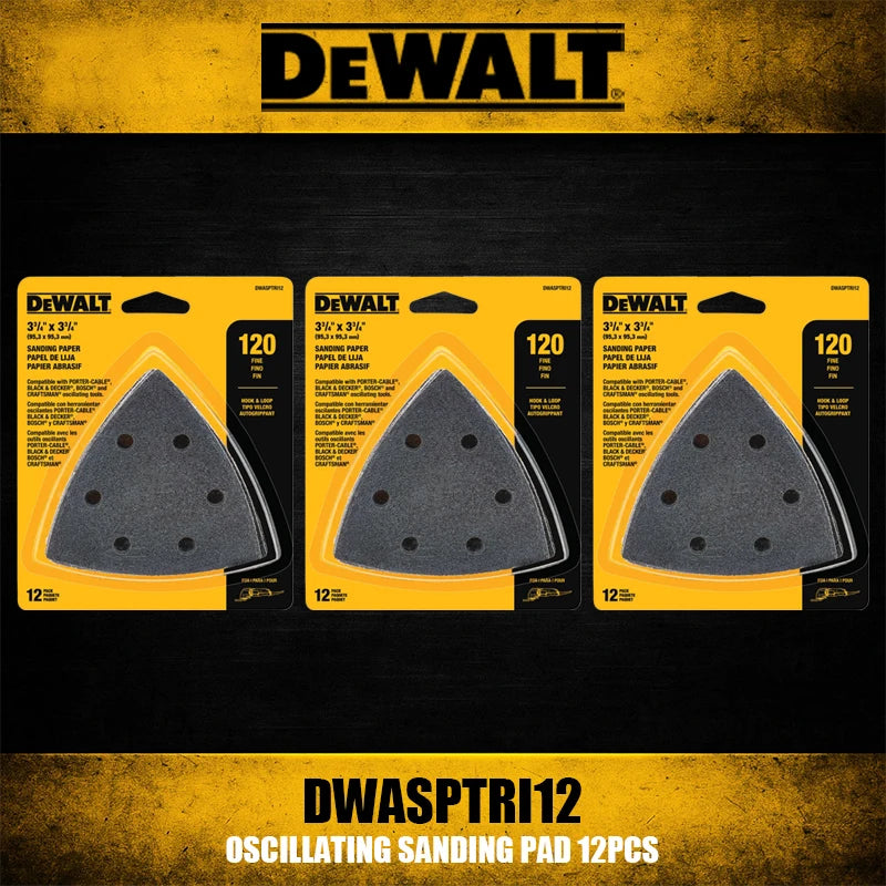 DEWALT Oscillating Sanding Pad 12PCS - Versatile Power Tool Accessory Kit