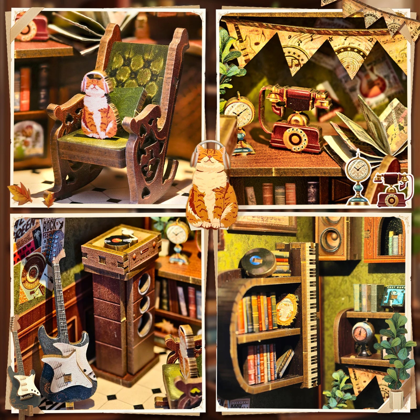 CUTEBEE DIY Miniature Wooden Dollhouse with Light - Perfect Gift