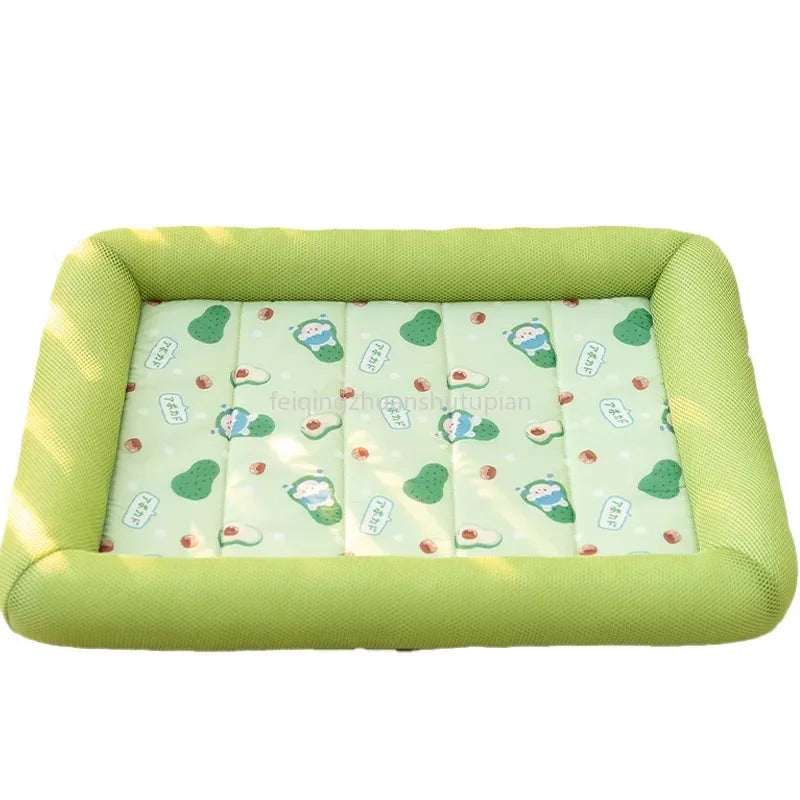 Summer Washable Pet Dog Bed - Breathable Cat Blanket & Cooling Mat