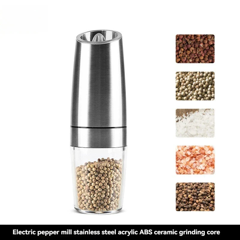 Automatic Electric Pepper Grinder – Adjustable Stainless Steel Mill
