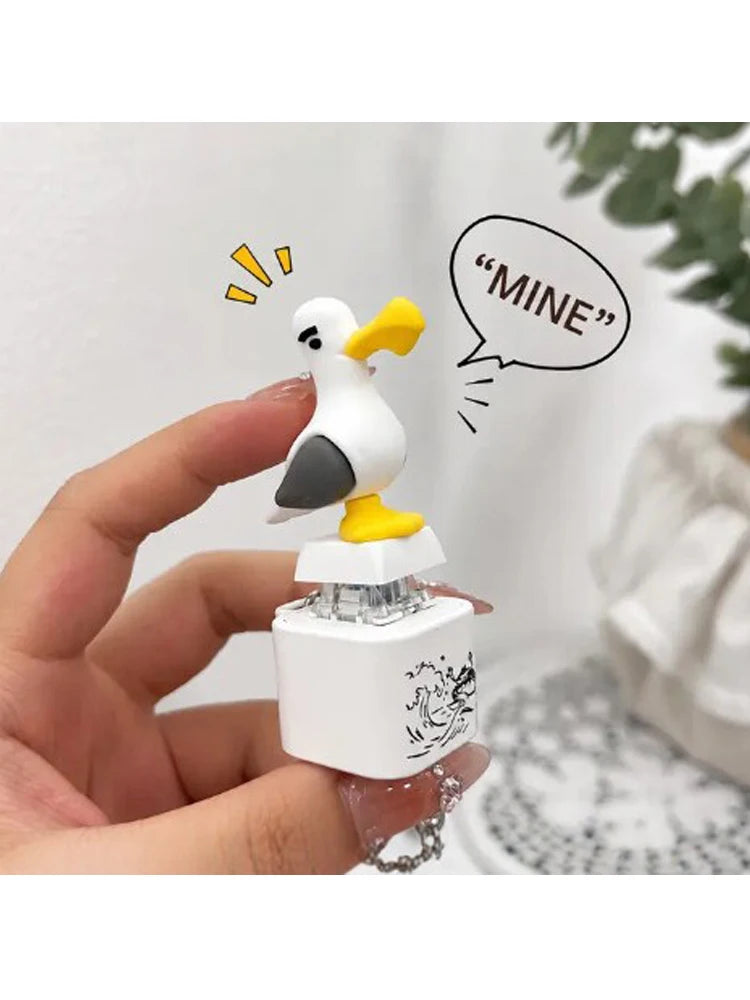 Rechargeable Interactive Sound Keychain - Playful Seagull Call
