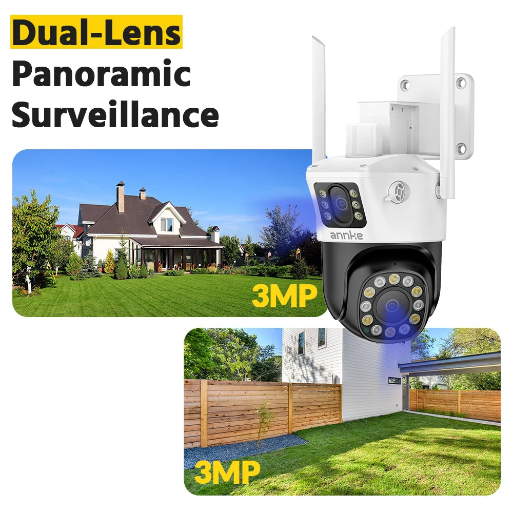 ANNKE 6MP Dual-Lens Outdoor WiFi PT Camera with Dual Light & Audio