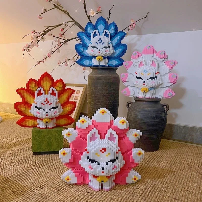 Nine Tailed Fox Building Block Toy - Fun STEM Assembly for Kids