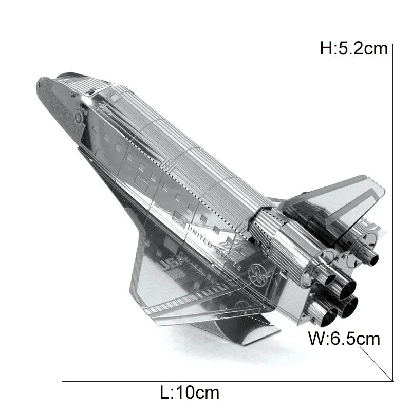 3D Metal Spacecraft Puzzle - Hubble Telescope & Mars Rover Model