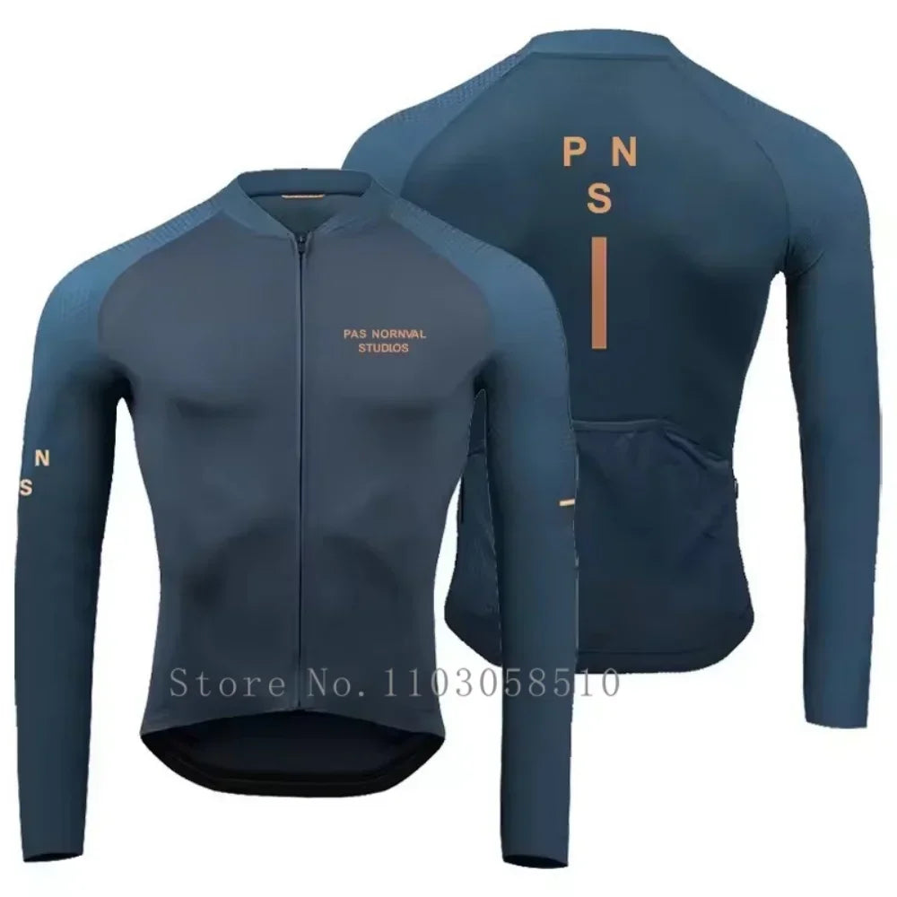 PRO Team Men's Breathable Long Sleeve Cycling Jersey & Bib Pants Set