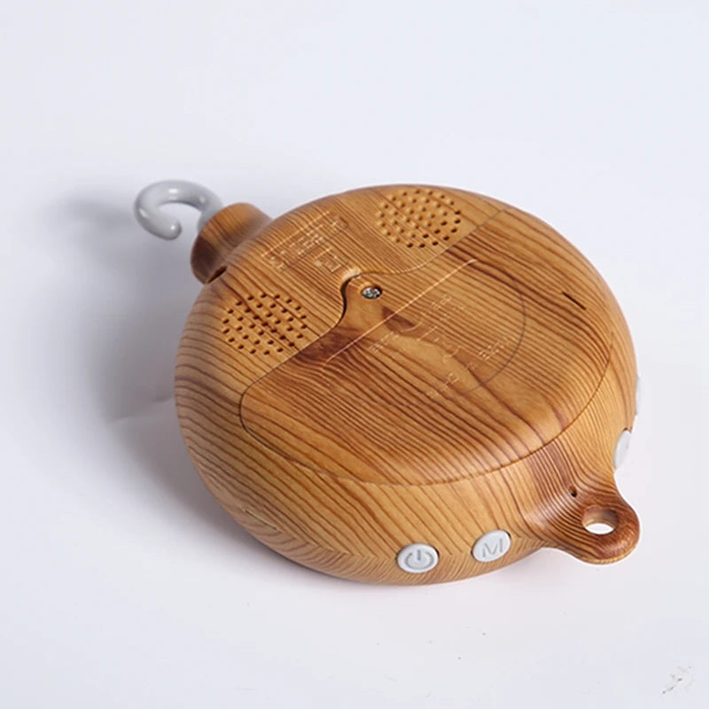 Wooden Crib Bell Music Box - Soothing Mobile Toy for Babies