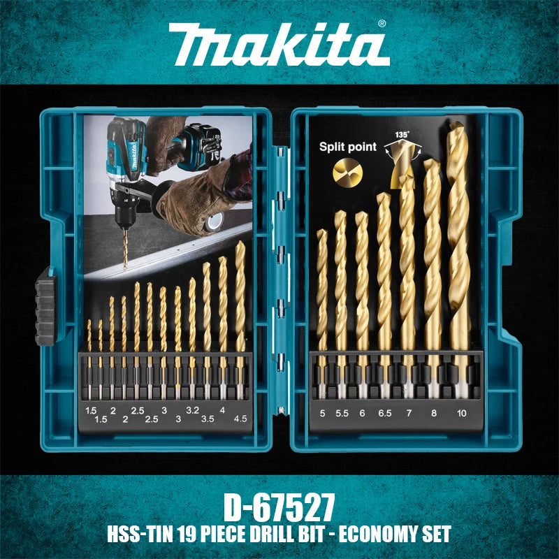 Makita HSS-TiN 19-Piece Drill Bit Set - Ultimate Precision Tools