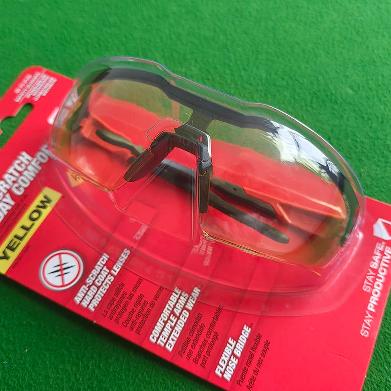 Milwaukee Anti-Scratch Safety Glasses - Yellow Lenses for Clarity
