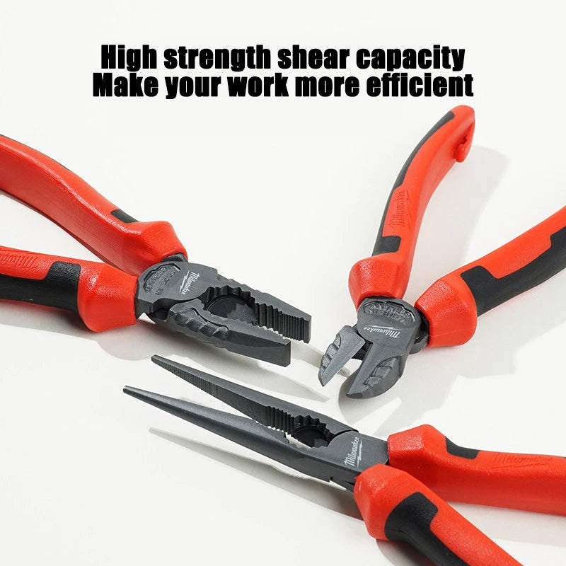 Milwaukee 3-Piece Industrial Grade Pliers Tool Set - Durable & Versatile