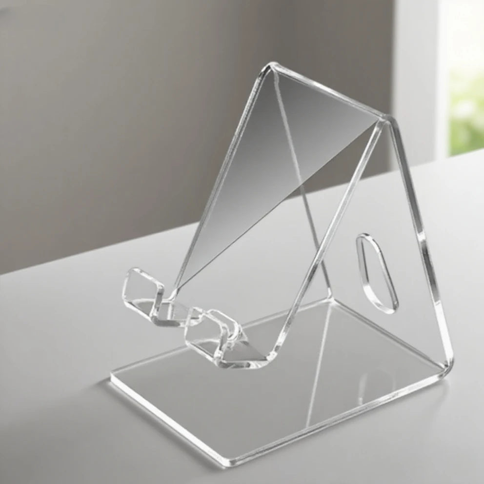 Transparent Acrylic Cell Phone Holder - Universal Desk Stand