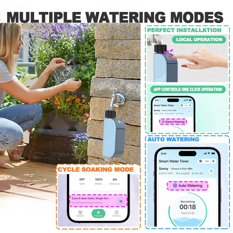 Smart WiFi Garden Watering Timer - Efficient Irrigation Controller
