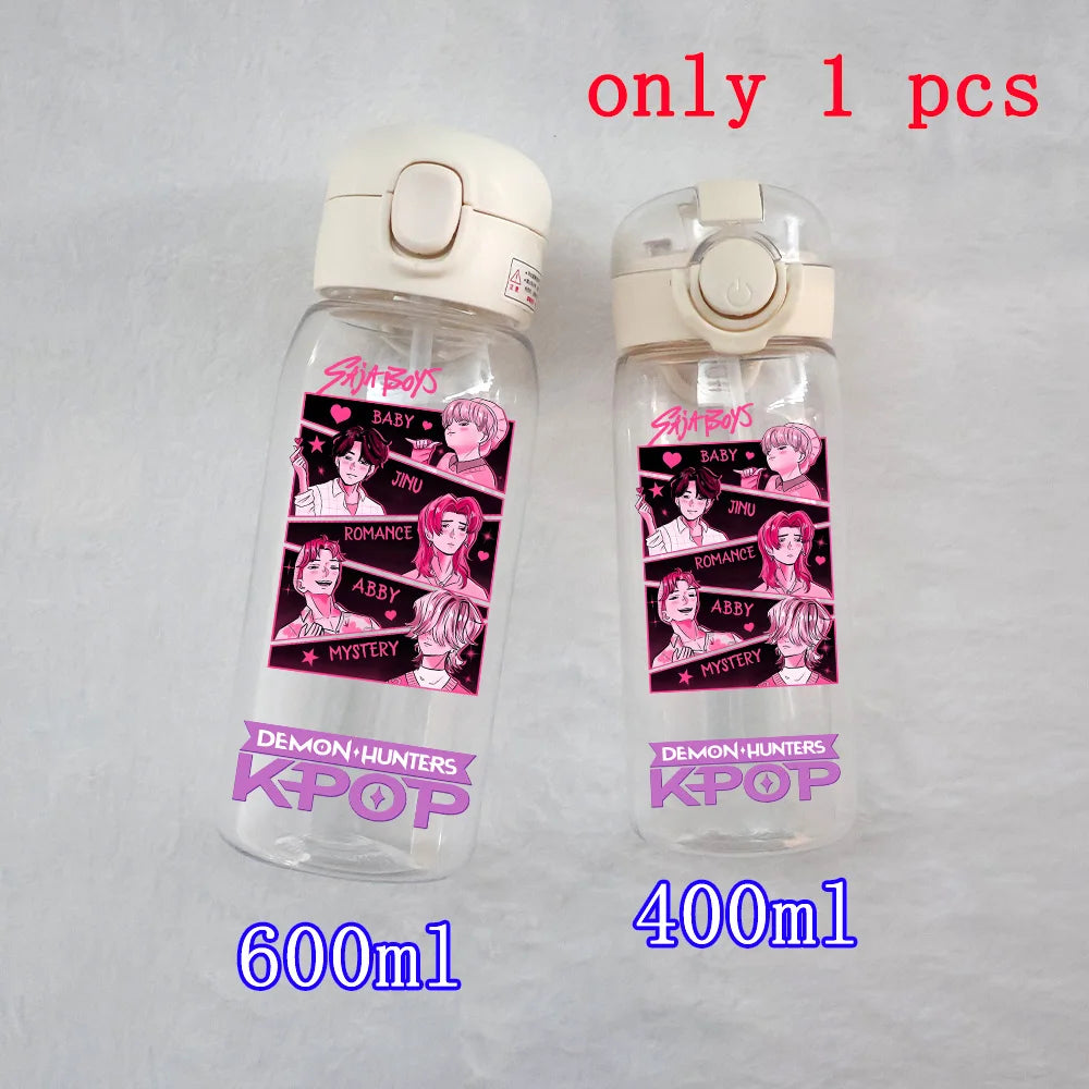 K-Pop Large Capacity Water Bottle - 400ML to 600ML for Fans