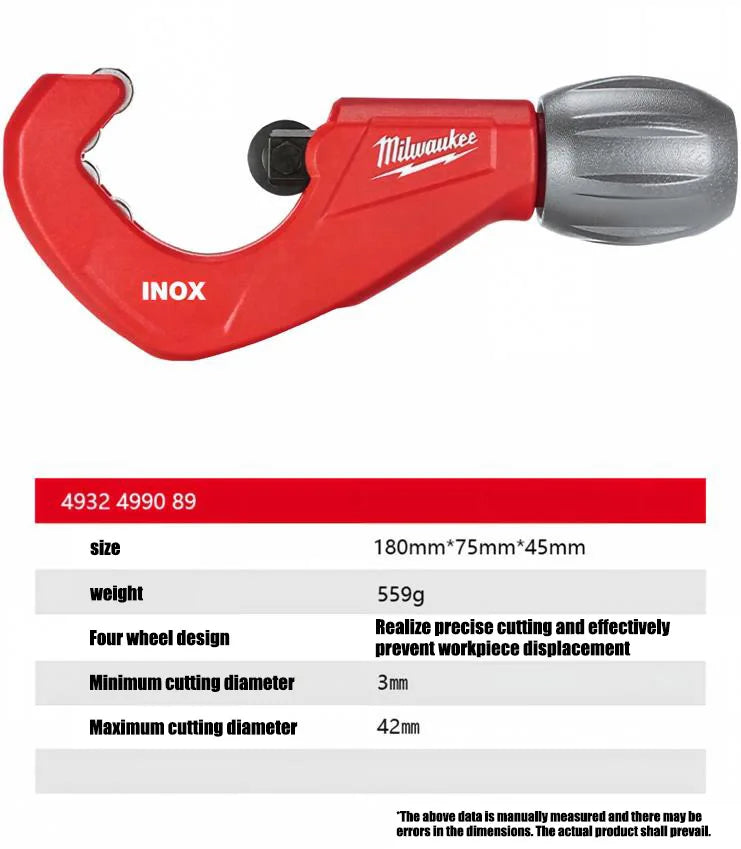 Milwaukee Quick Pipe Cutter - Stainless Steel for Copper & Metal Pipes