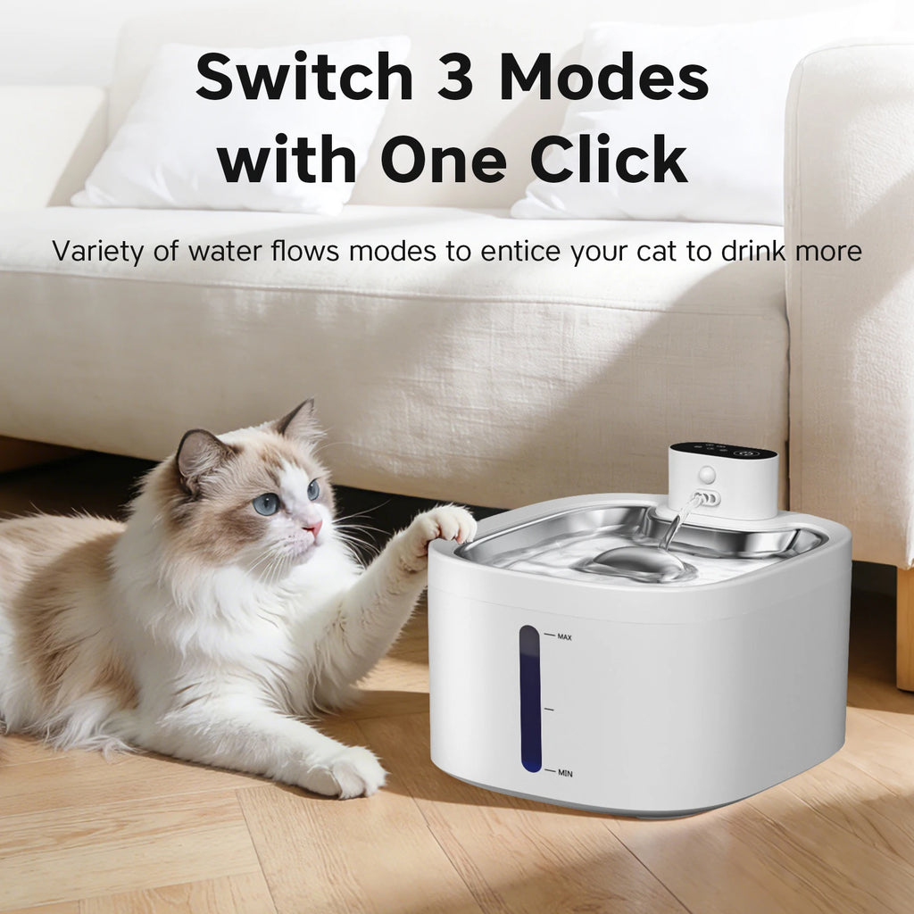 LABEKA Wireless Cat Water Fountain - 3.5L with Long-Lasting Battery