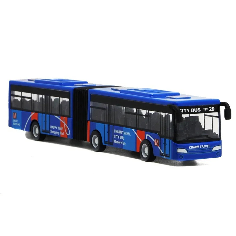 1/64 Diecast City Bus Toy - Pull Back Action Educational Gift