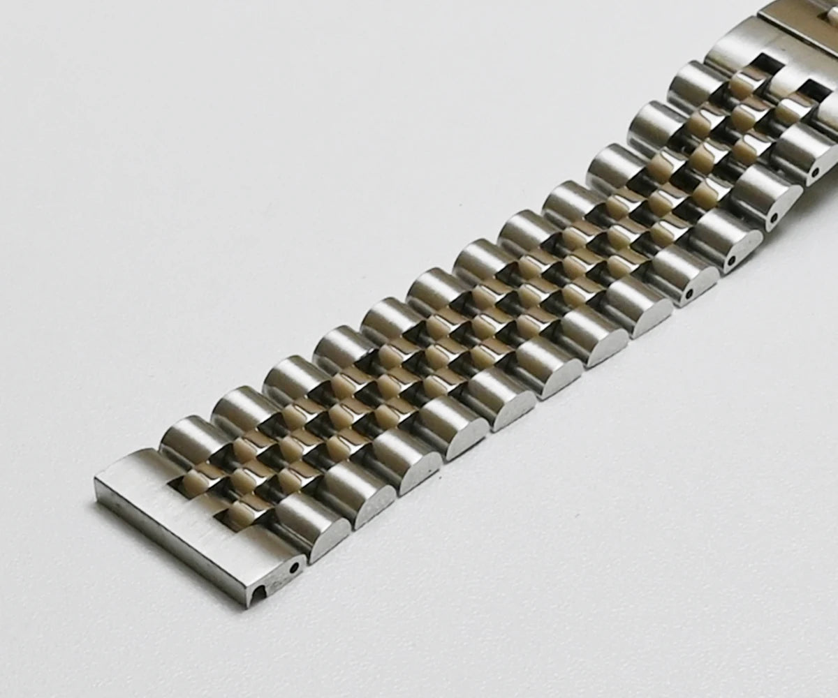 Curved End Stainless Steel Watch Band - 18mm to 22mm Sizes