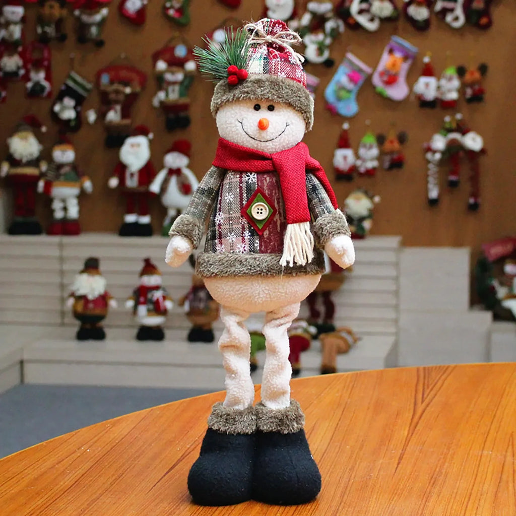 Adorable Santa Snowman & Reindeer Plush Dolls - Perfect Holiday Decor