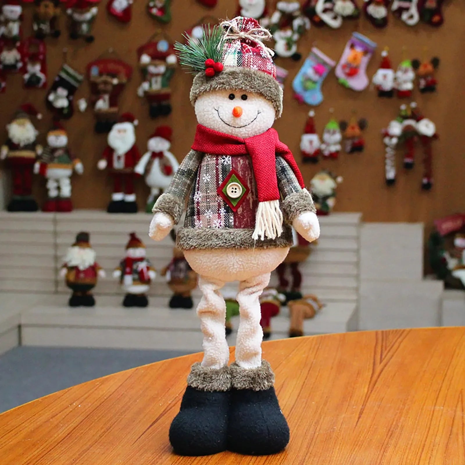 Festive Plush Santa & Snowman Decoration – Perfect Holiday Accent!