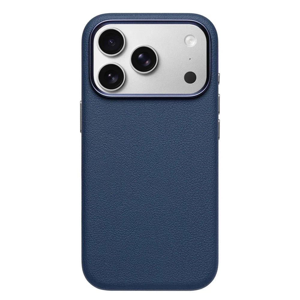 Luxury PU Leather Shockproof Case for iPhone 17 Pro Max - MagSafe Ready