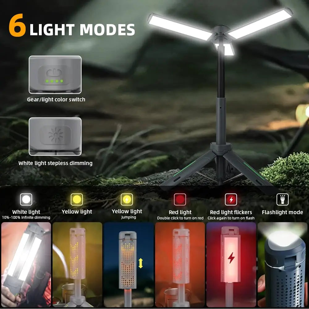 BALDR 8000mAh USB Rechargeable Lantern - Telescopic LED Light