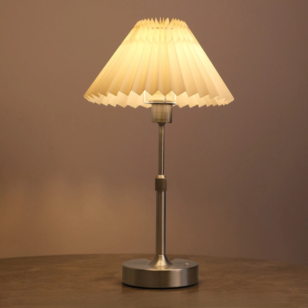 Rechargeable Touch Fabric Desk Lamp - E12 Bulb, 2700K, Modern Decor