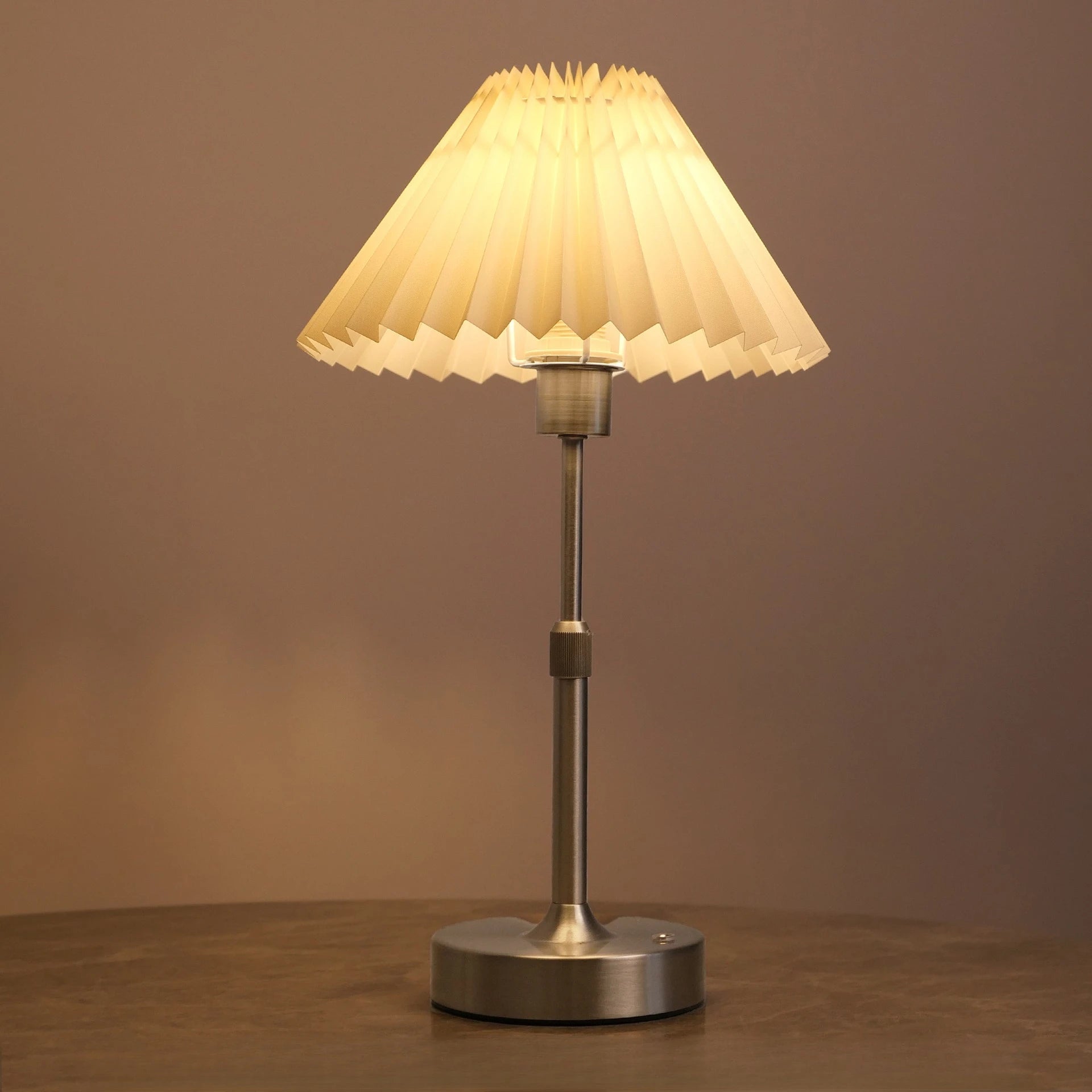 Rechargeable Touch Fabric Desk Lamp - E12 Bulb, 2700K, Modern Decor