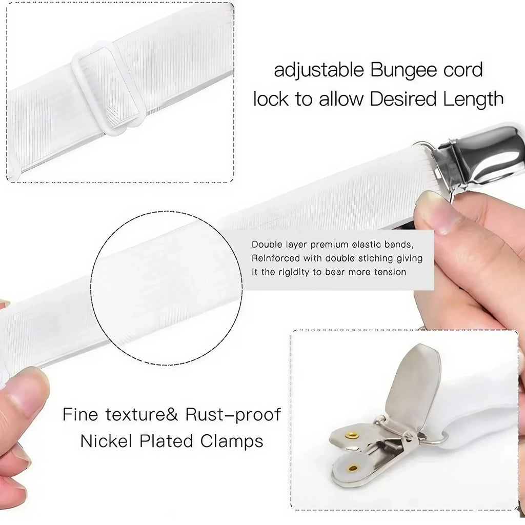 4PCS Adjustable Bed Sheet Fasteners - Secure Any Bedding Effortlessly