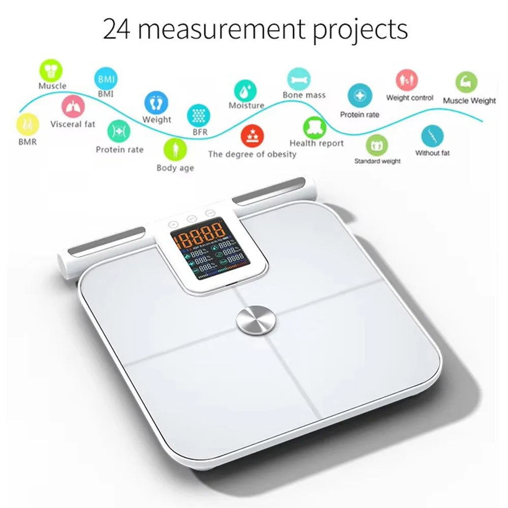 Smart Bluetooth Body Fat Scale - 24 Health Metrics & User-Friendly