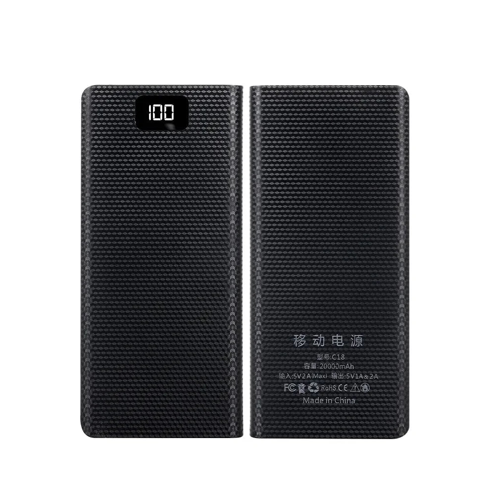 DIY 8-Slot 18650 Battery Power Bank Case with Fast Charge USB-C