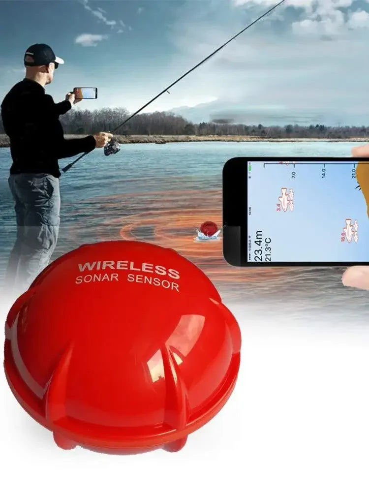 Wireless Smart Sonar Fish Finder | Bluetooth Depth Detection 48m