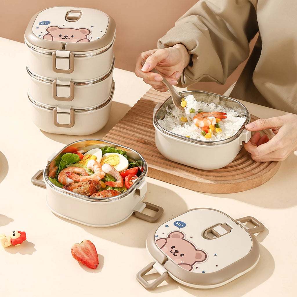 Insulated Bento Lunch Box - Microwave Safe & Leakproof