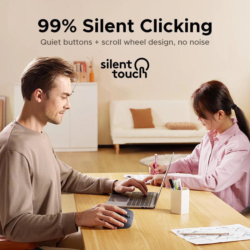 UGREEN Ergonomic Vertical Wireless Mouse - 4000 DPI, Silent Click
