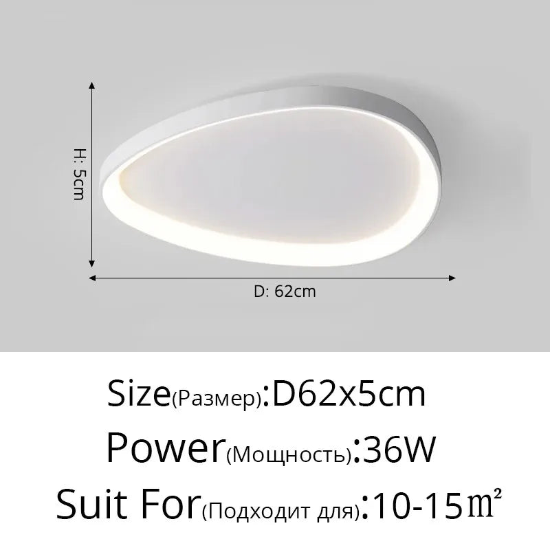 Sleek Modern LED Ceiling Light - Ultra-Thin Indoor Chandelier