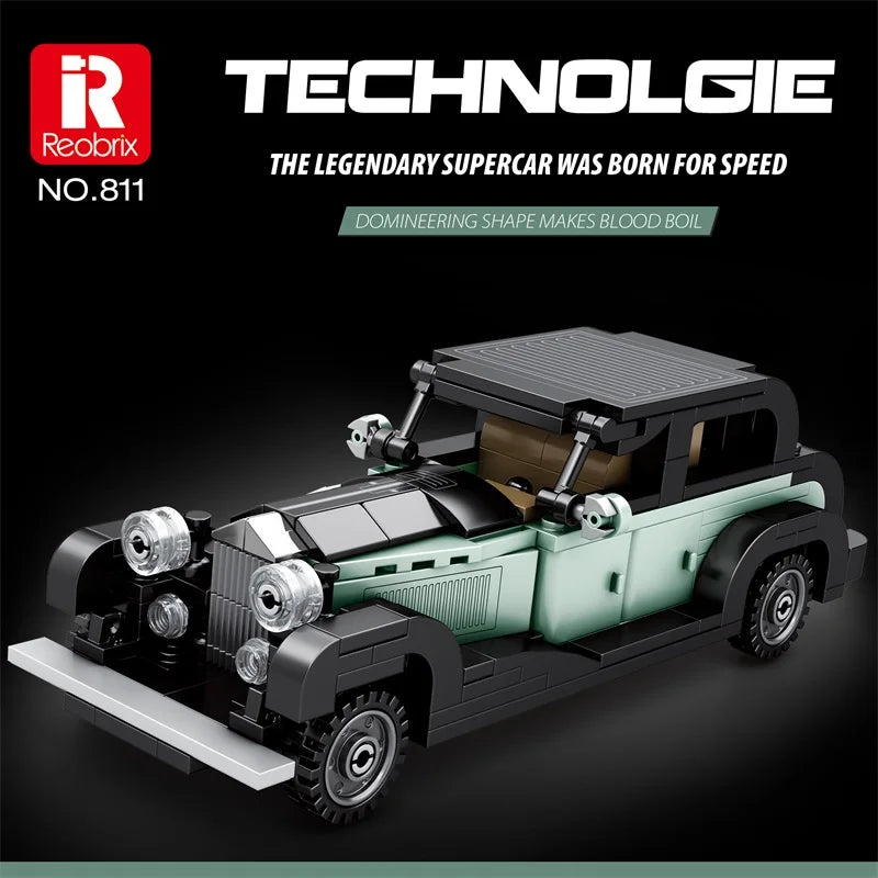 2024 Classic Vintage Racing Car Building Blocks - Super Sport Toy
