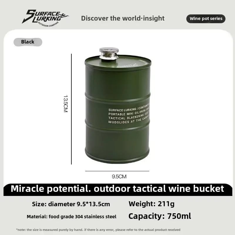 GO PEAK 750ML Portable Stainless Steel Pot - Rugged & Multi-Use