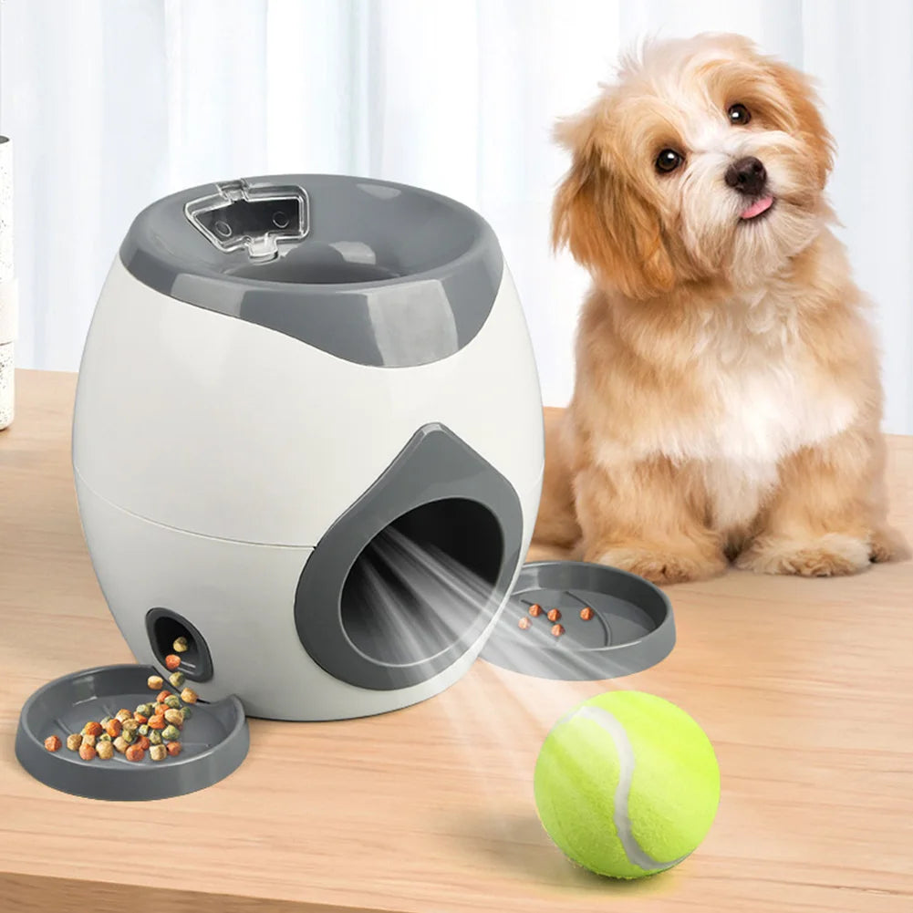 Interactive Dog Ball Launcher & Treat Dispenser for Small Dogs