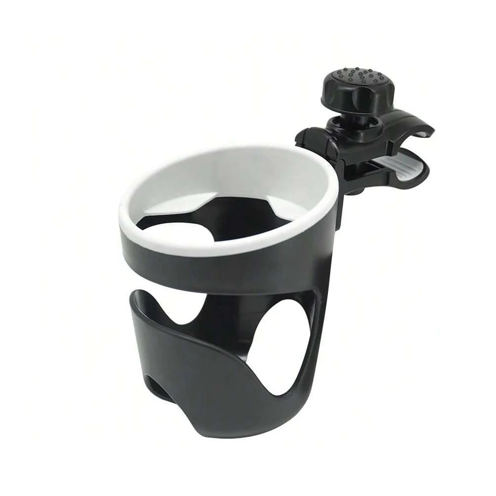 Adjustable Stroller Cup Holder with Clip & Phone Holder - 360° Rotating